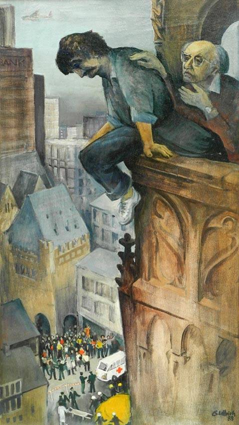 <p>Gunter Ullrich | Frankfurter Dom 8. August 1987 | 1988 | Ölmalerei</p>