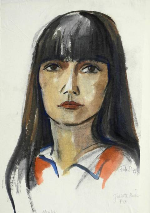 <p>Gunter Ullrich | Juliette Morilot | 1977 | Aquarell</p>