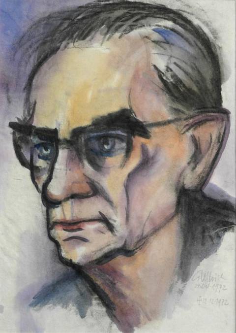 <p>Gunter Ullrich | Der Komponist Wolfgang Jacobi | 1972 | Aquarell</p>