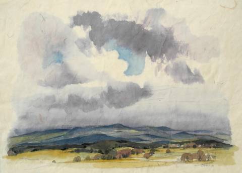 <p>Gunter Ullrich | Rhön | 1992 | Aquarell</p>