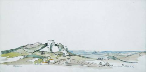 <p>Gunter Ullrich | Roquemartine | 1982 | Aquarell</p>